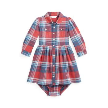 Ralph Lauren | Plaid Cotton Twill Shirtdress & Bloomer (Infant),商家Zappos,价格¥201