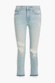 推荐The Rascal Ankle Undone distressed mid-rise slim-leg jeans商品