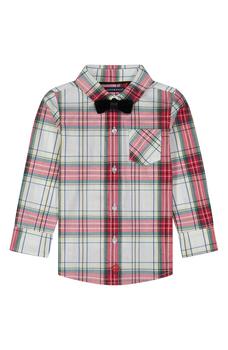 Andy & Evan | ANDY AND EVAN Plaid Poplin Bow Tie Shirt商品图片,4.9折