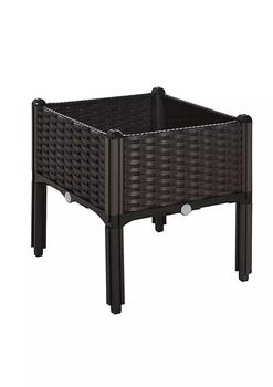 商品Outsunny | Plastic Raised Garden Bed Planter Box with Self Watering Design and Drainage Holes for Flowers Brown,商家Belk,价格¥328图片