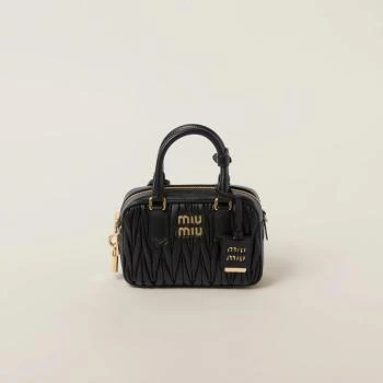 推荐包邮包税【预售7天发货】 MIUMIU缪缪 23秋冬 女士 手提包 Sac à main en cuir nappa matelassé 5BB123_N88_F0002_V_YOO商品