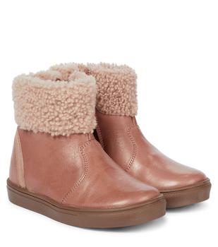 推荐Rainbow shearling-lined leather boots商品