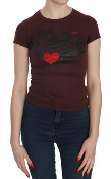 推荐Exte  Hearts Short Sleeve Casual T-shirt Top商品