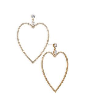 商品Cirque Cubic Zirconia Heart Drop Earrings in 18K Gold Plated,商家Bloomingdale's,价格¥588图片