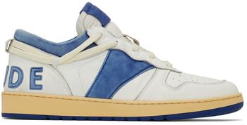 product SSENSE Exclusive White & Blue Rhecess Low Sneakers image