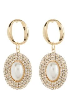 Tasha | Crystal & Imitation Pearl Drop Earrings,商家Nordstrom Rack,价格¥62