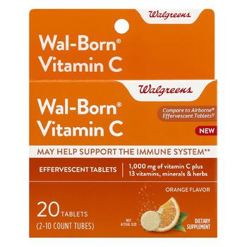 商品Wal-Born Vitamin C Effervescent Tablets Orange图片
