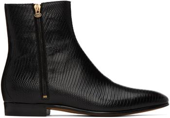 Gucci | Black Lizard Chelsea Boots商品图片,独家减免邮费
