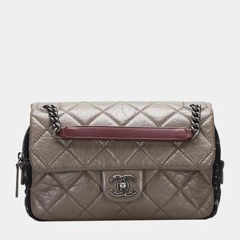 推荐Chanel Grey Glazed Matelasse Portobello Flap Bag商品