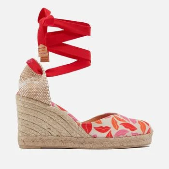 CASTAÑER | Castañer x Diane Von Furstenberg Women’s Chiara Canvas Wedge Espadrilles,商家The Hut,价格¥939