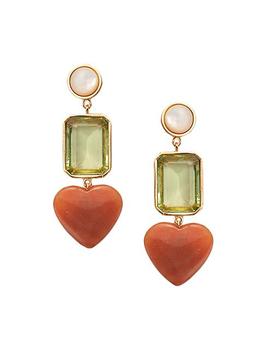 商品Lizzie Fortunato | Demy 18K Gold-Plated & Multi-Stone Drop Earrings,商家Saks Fifth Avenue,价格¥2144图片