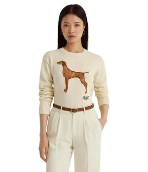 Ralph Lauren | Petite Intarsia-Knit Cotton-Blend Sweater 