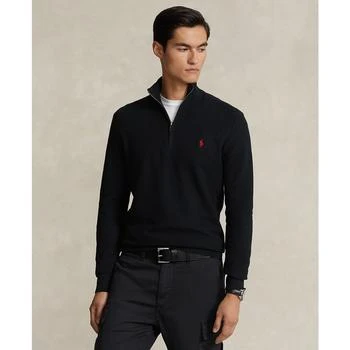 Ralph Lauren | Men's Mesh-Knit Cotton Quarter-Zip Sweater,商家Macy's,价格¥523