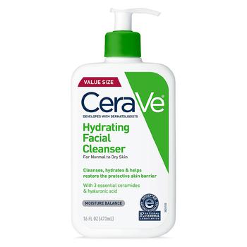 CeraVe | Hydrating Facial Cleanser Fragrance Free with Hyaluronic Acid商品图片,满三免一, 满$35享8.5折, 独家减免邮费, 满折, 满免