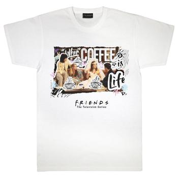 老友记, Friends | Friends Mens When Coffee Is Life T-Shirt (White)商品图片 8.7折