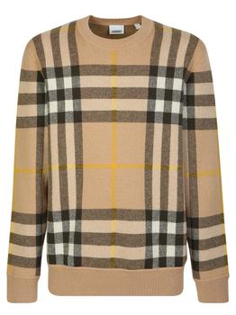 Burberry | BURBERRY CASHMERE PULLOVER BY BURBERRY WITH A CLASSIC FIT, DECORATED WITH THE ICONIC TARTAN MOTIF商品图片,7.4折