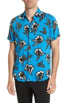 推荐Men's Rash 1 Floral Short Sleeve Button-Up Shirt商品
