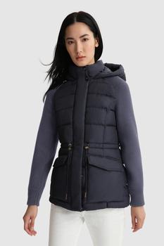 推荐Auburn Quilted Jacket with Knitted Sleeves商品