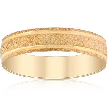 Pompeii3 | 5mm Brushed Wedding Band 10K Yellow Gold Size Selectable,商家Premium Outlets,价格¥2942