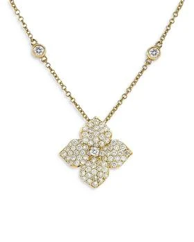 Piranesi | 18K Yellow Gold Fiore Diamond Small Flower Pendant Necklace, 16-18",商家Bloomingdale's,价格¥35497