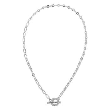 ADORNIA | Plated Crystal Clover Toggle Necklace商品图片,