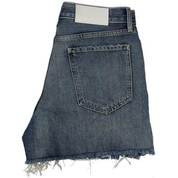 推荐Womens Denim Frayed Hem High-Waist Shorts商品