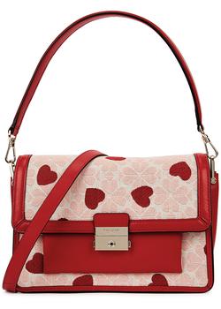kate spade bag男包, Kate Spade | Spade Flower red leather shoulder bag商品图片 额外9折, 额外九折