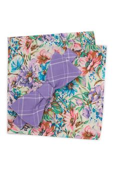 product Morningstar Plaid Bow Tie & Pocket Square Set image