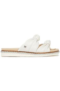 美国sam edelman拖鞋, Sam Edelman | Alyse studded knotted leather slides商品图片 4.4折