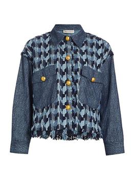 推荐Blossom Woven Button-Front Jacket商品