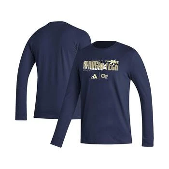 Adidas | Men's Navy Georgia Tech Yellow Jackets Honoring Black Excellence Long Sleeve T-shirt 