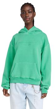 alexander wang卫衣直邮, Alexander Wang | Alexander Wang Sweatshirt Hoodie with Raised Logo商品图片 