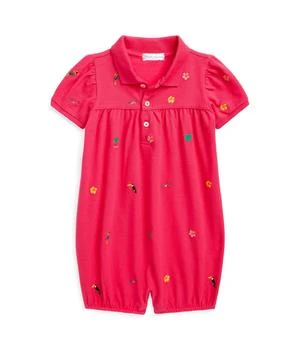 Ralph Lauren | Tropical-Embroidery Mesh Polo Shortall (Infant),商家Zappos,价格¥365