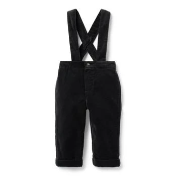 Janie and Jack | Baby Black Velvet Suspender Pants (Infant),商家Zappos,价格¥360