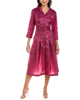 samantha sung, SAMANTHA SUNG | Samantha Sung Audrey 3 Silk Shirtdress商品图片 3.5折