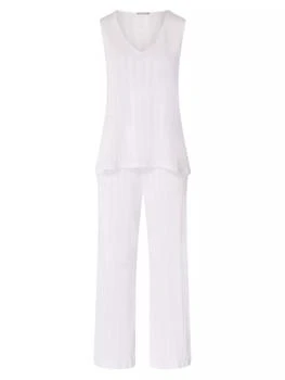Hanro | Simone Cropped Pajama Set,商家Saks Fifth Avenue,价格¥1876