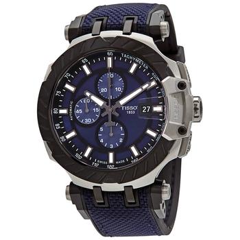 男装tissot automatic, Tissot | T-Race MotoGP Chronograph Automatic Blue Dial Mens Watch T1154272704100商品图片 3.6折
