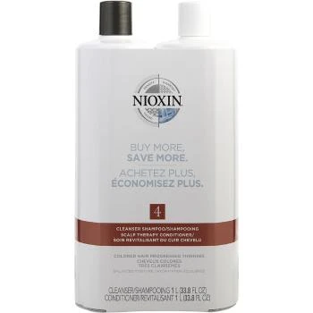 推荐NIOXIN 丽康丝 洁净系统4护发套装（洗发露1L+护发素1L） 1套 适合严重脱发染发人群使用商品