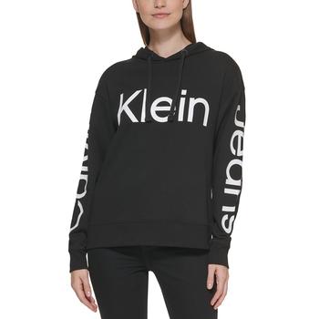 ck卫衣, Calvin Klein | Logo-Print Hooded Sweatshirt, Regular & Petite商品图片 6折×额外8折, 额外八折