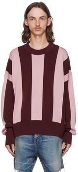 ami毛衣真假, AMI | Burgundy Viscose Sweater商品图片 4.2折