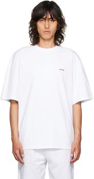 We11done | White Embroidered T-Shirt商品图片,4.5折