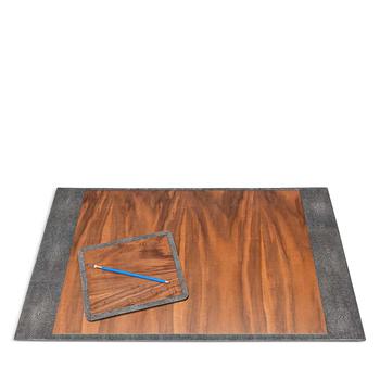商品Crosby Cool Gray Faux Shagreen Desk Blotter and Mouse Pad Set,商家Bloomingdale's,价格¥3541图片
