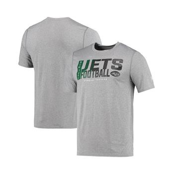 New Era | Men's Heathered Gray New York Jets Combine Authentic Game On T-shirt商品图片,
