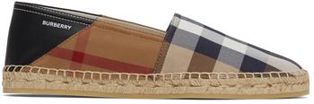 burberry鞋帆布鞋, Burberry | 棕色格纹草编鞋商品图片 
