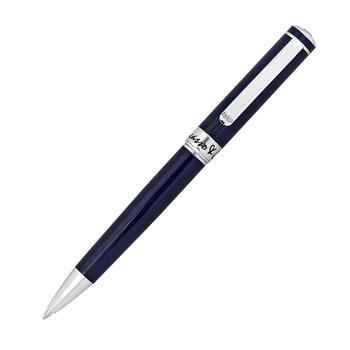商品Picasso and Co | Picasso and Co Rhodium/Navy Blue Lacquer Ballpoint Pen PS902BLSB,商家Jomashop,价格¥476图片