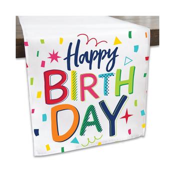 商品Big Dot of Happiness | Cheerful Happy Birthday - Colorful Birthday Party Dining Tabletop Decor - Cloth Table Runner - 13 x 70 in,商家Macy's,价格¥158图片