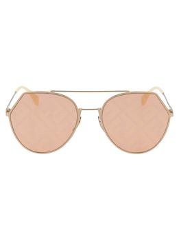 墨镜fendi, Fendi | Fendi Eyewear FF Monogram Aviator Sunglasses商品图片 7.6折
