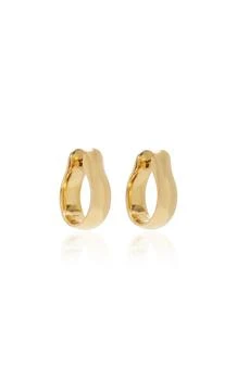Tom Wood | Tom Wood - Large Oyster 18K Gold-Plated Hoop Earrings - Gold - OS - Moda Operandi - Gifts For Her,商家Fashion US,价格¥2771