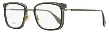 推荐Fendi Men's Rectangular Eyeglasses FFM0064 807 Black/Gunmetal 54mm商品
