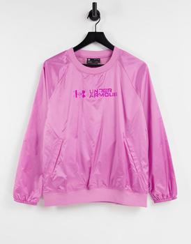 推荐Under Armour Training Recover shine woven sweatshirt in pink商品